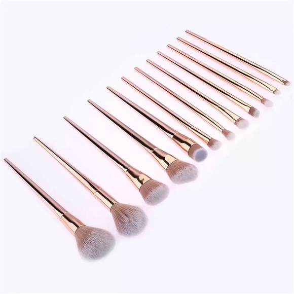 Makeup brushes 12 piece rose gold NEW - Picture 2 of 4